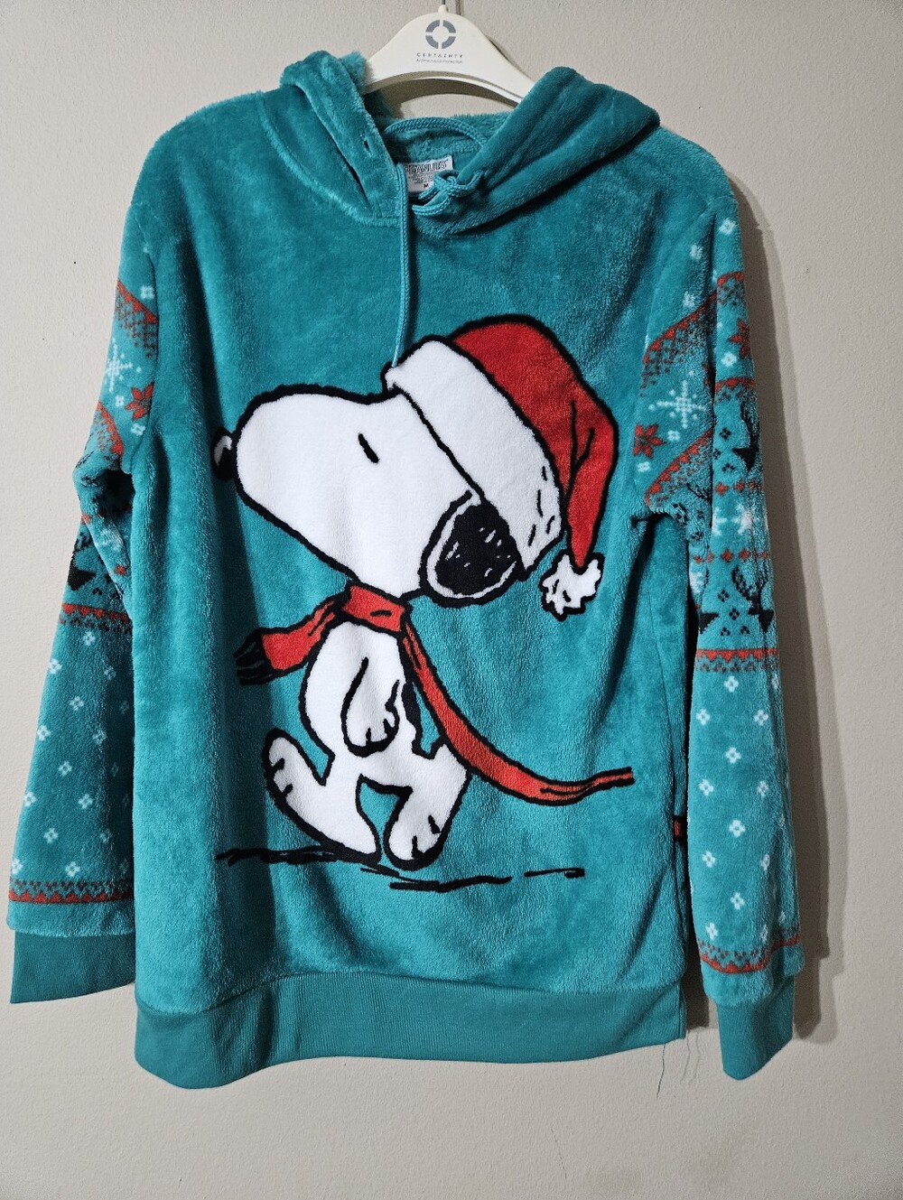 Peanuts Christmas Double Sided Super Soft Hoodie Medium